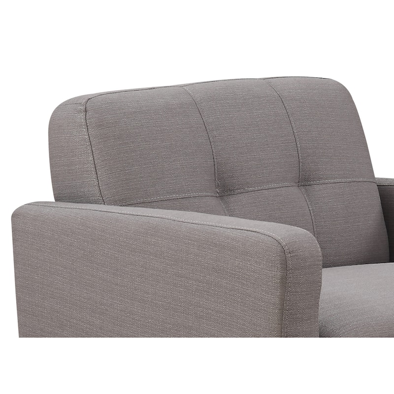 AC Pacific Crystal Grey Polyester Mid-century Armchair