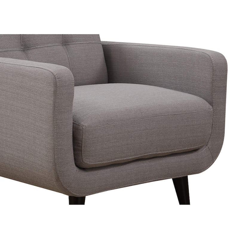 AC Pacific Crystal Grey Polyester Mid-century Armchair