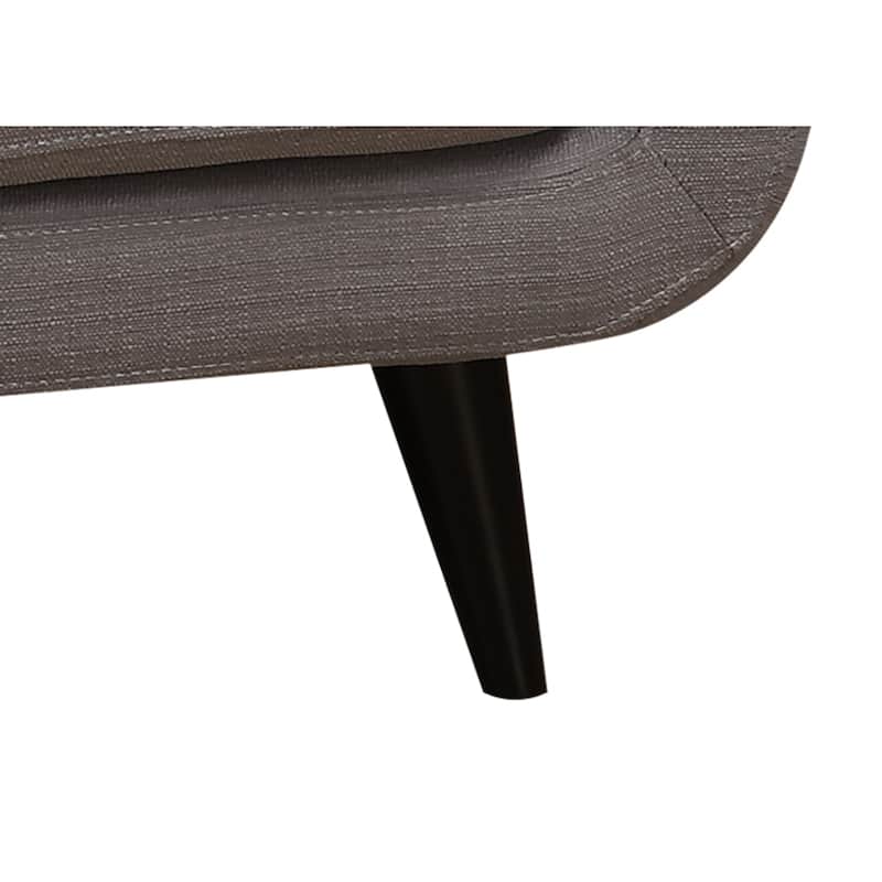 Crystal Gray Mid-Century Loveseat