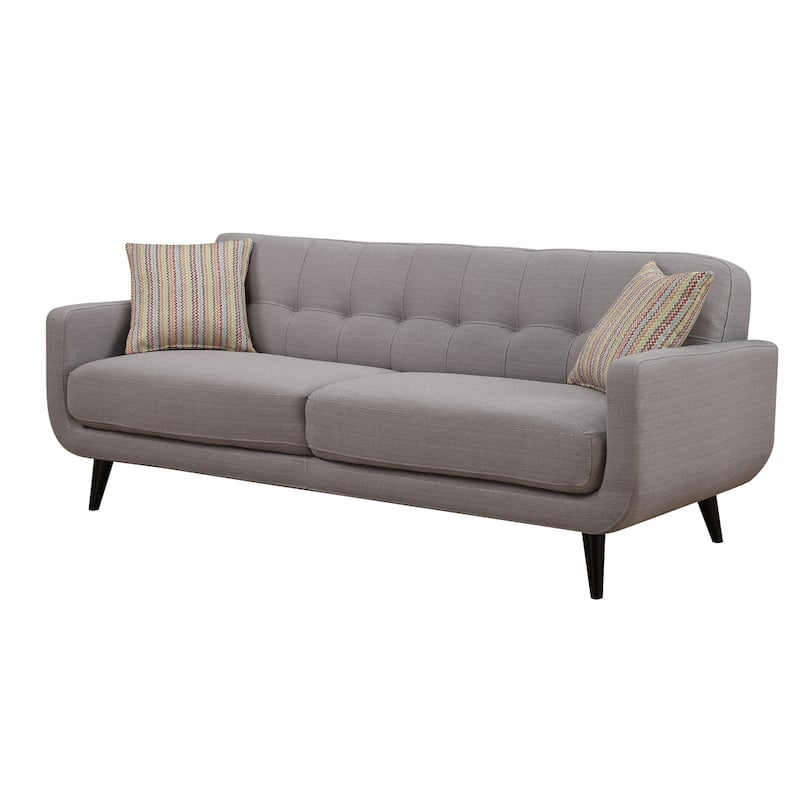 Crystal Grey 2-Piece Sofa and Loveseat Living Room Set