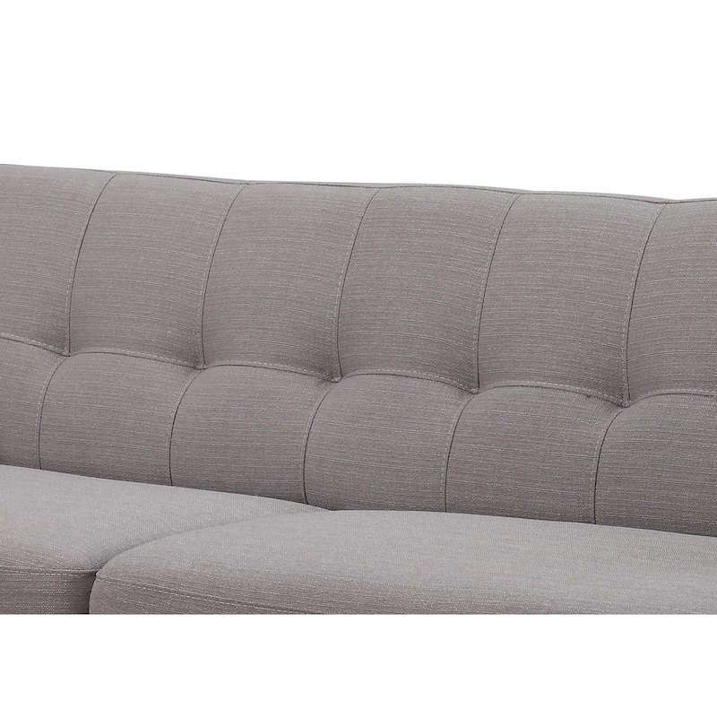 Crystal Grey 2-Piece Sofa and Loveseat Living Room Set