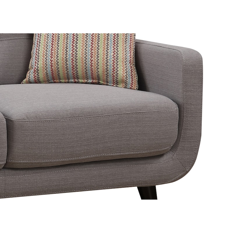 Crystal Grey 2-Piece Sofa and Loveseat Living Room Set