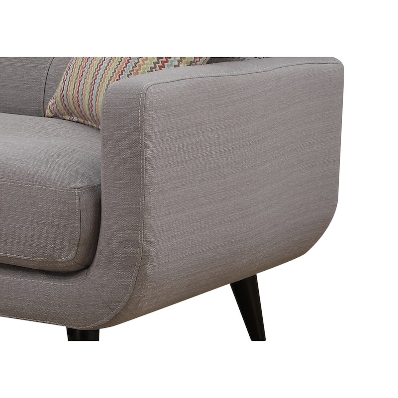 Crystal Grey 3-Piece Living Room Sofa Set