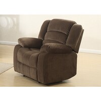 anthony collection medium brown microfiber recliner by nathaniel