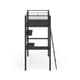 preview thumbnail 4 of 4, Senon Loft Bed with Desk, Silver & Black
