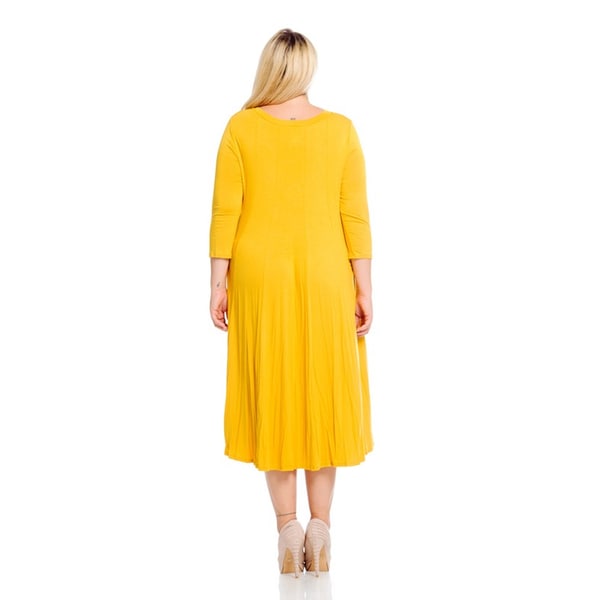mustard plus size maxi dress
