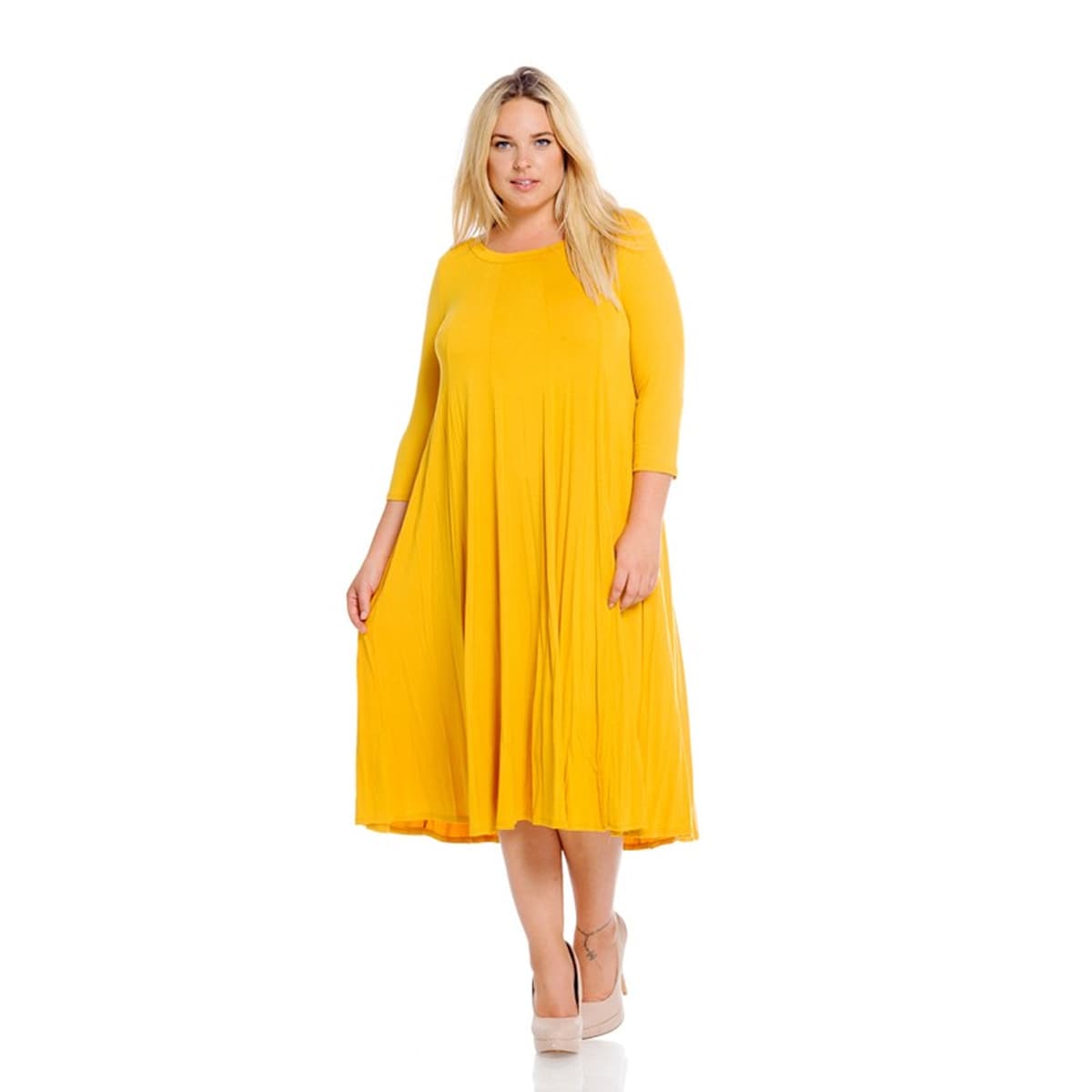 mustard colored plus size dress off 65 ...