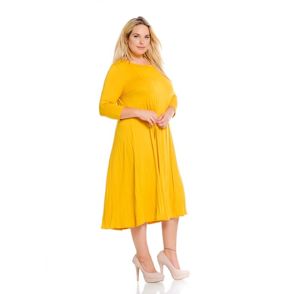 womens mustard dress