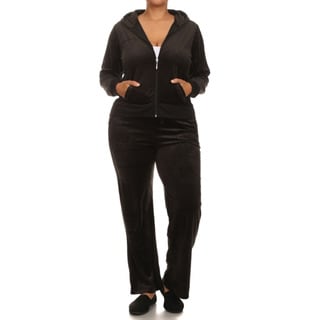 plus size velour sweatsuit