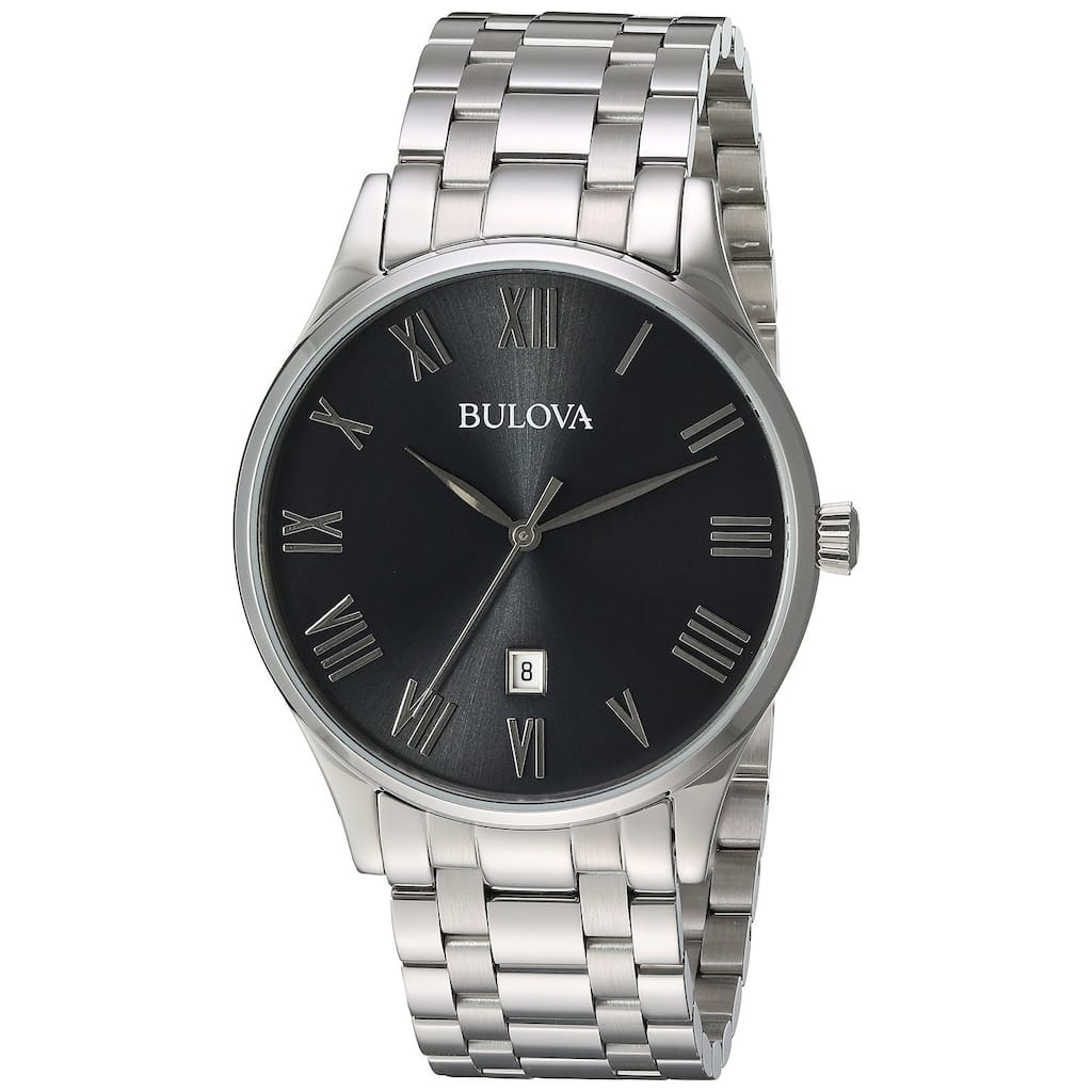 Bulova Men's Classic Black Dial Watch - 96B261 - 6 (36)
