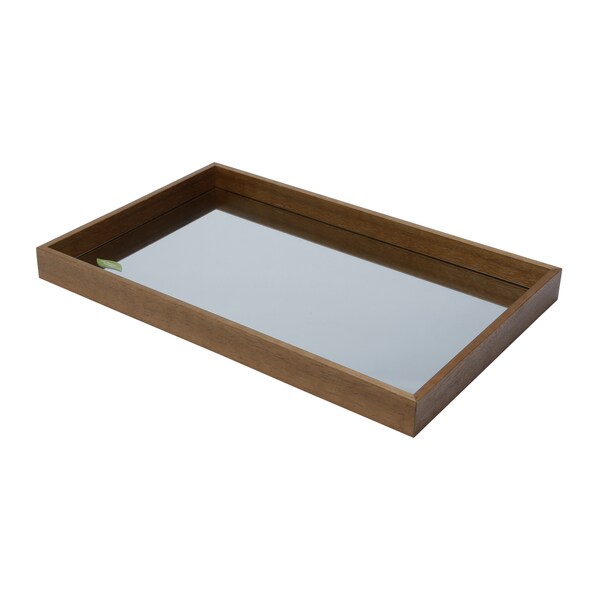 mirrored wood tray