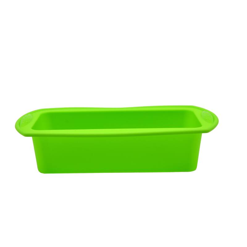 Orange and Green Silicone Rectangular Cake/Loaf Pan Set (Set of 2)