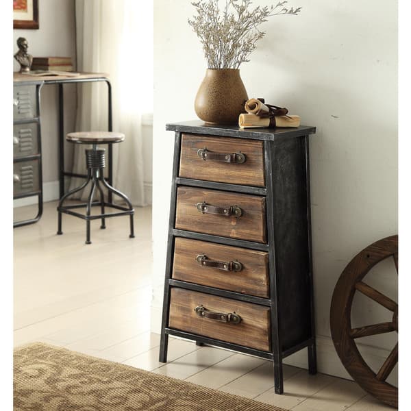 Shop Urban Loft Collection Industrial Style Metal And Wood 4