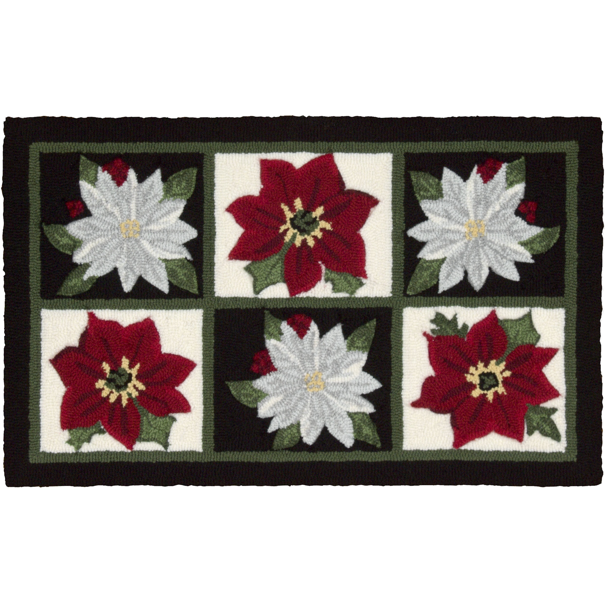 Nourison Everywhere Grid Black/White Accent Rug - 1'8" x 2'6"