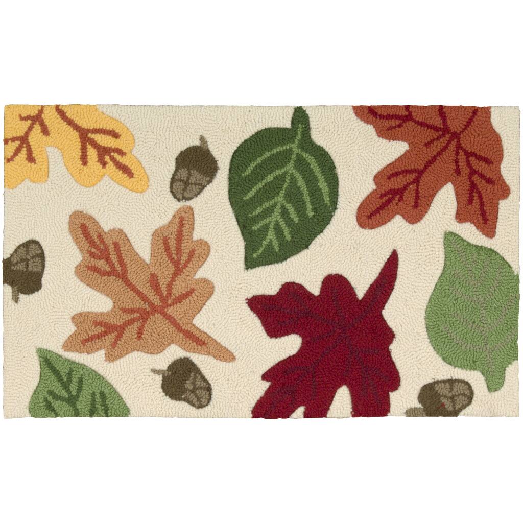 Nourison Everywhere Leaves Beige Accent Rug - 1'8" x 2'6"