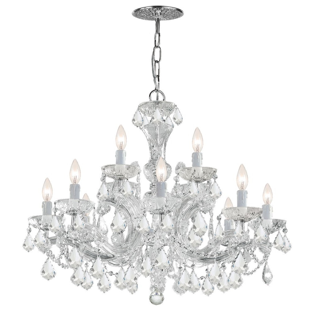Crystorama Maria Theresa Collection 12-light Polished Chrome/Swarovski Strass Crystal Chandelier - Chandeliers For Bedrooms by Overstock.com