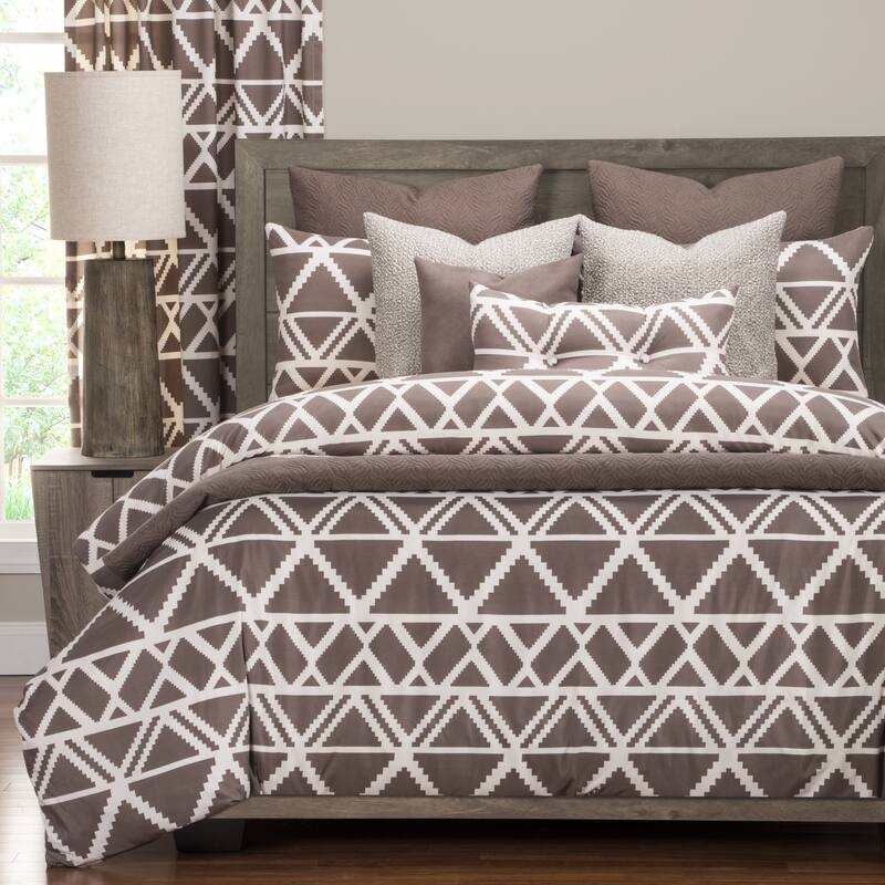Geo Tribe Duvet Cover Set - Beige/Off-white - King