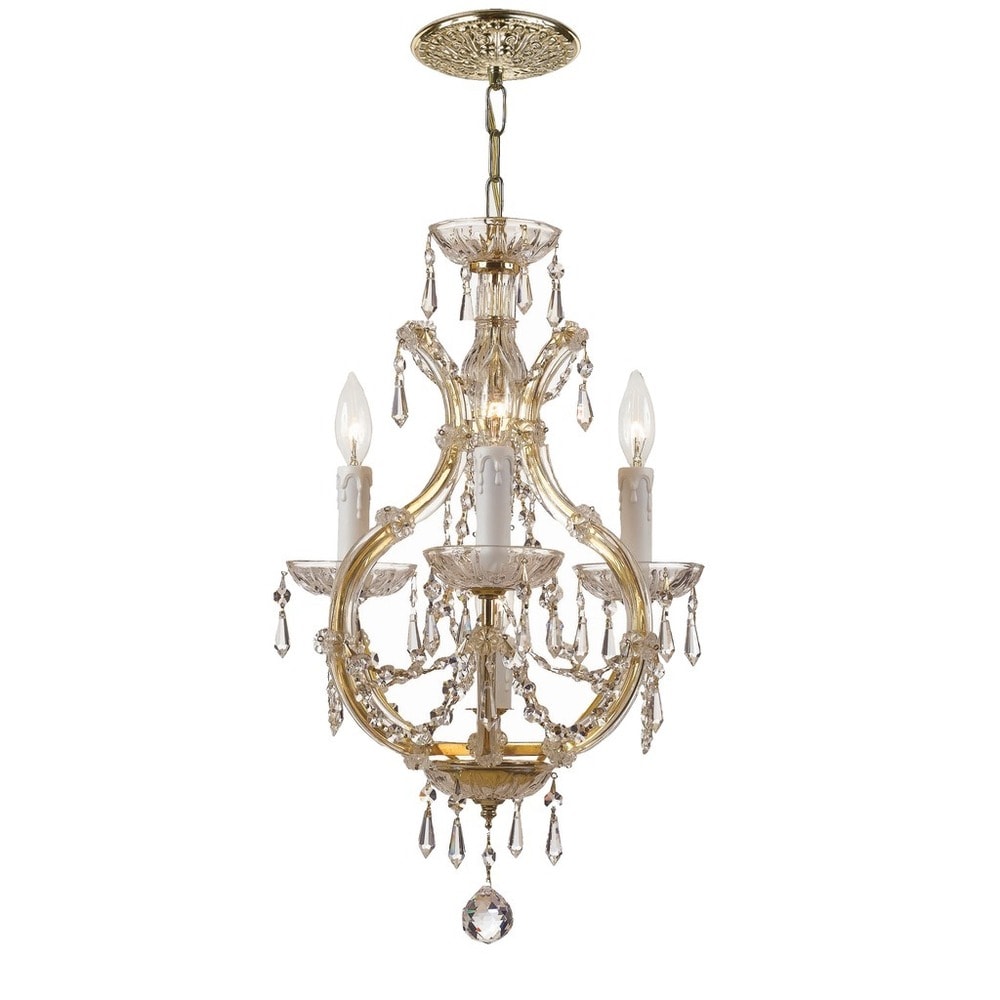 Monaco 12 light Golden Iron Chandelier Clear Glass Crystal Monaco 12 light Golden Iron Chandelier Clear Glass Crystal