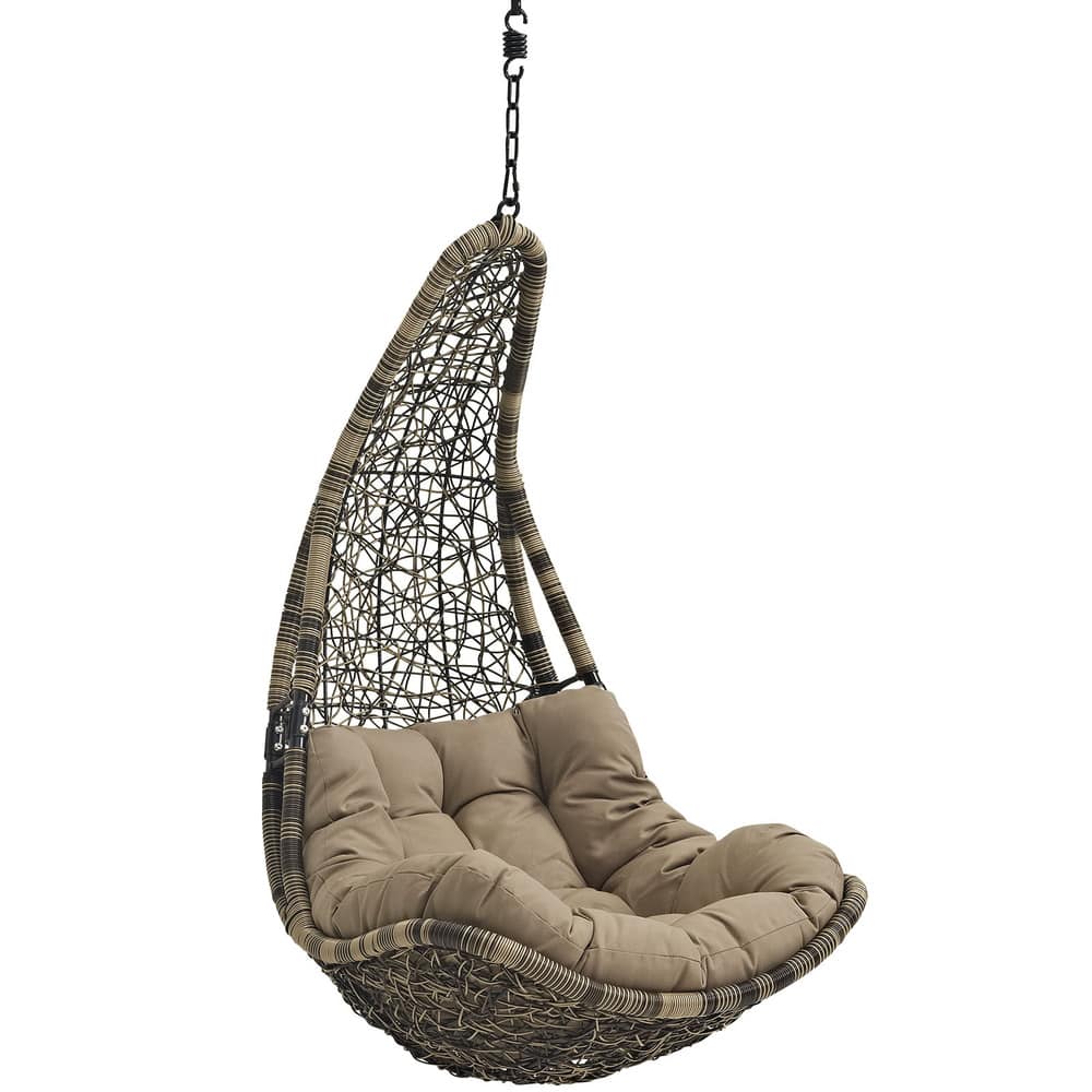 Modway Abate Rattan Outdoor Patio Swing Chair