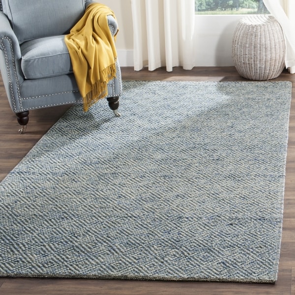 Safavieh Handmade Natura Southwestern Blue Wool / Cotton Rug (2' x 3')