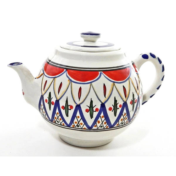 Shop Handmade Le Souk Ceramique 'Tabarka' Stoneware Teapot (Tunisia ...