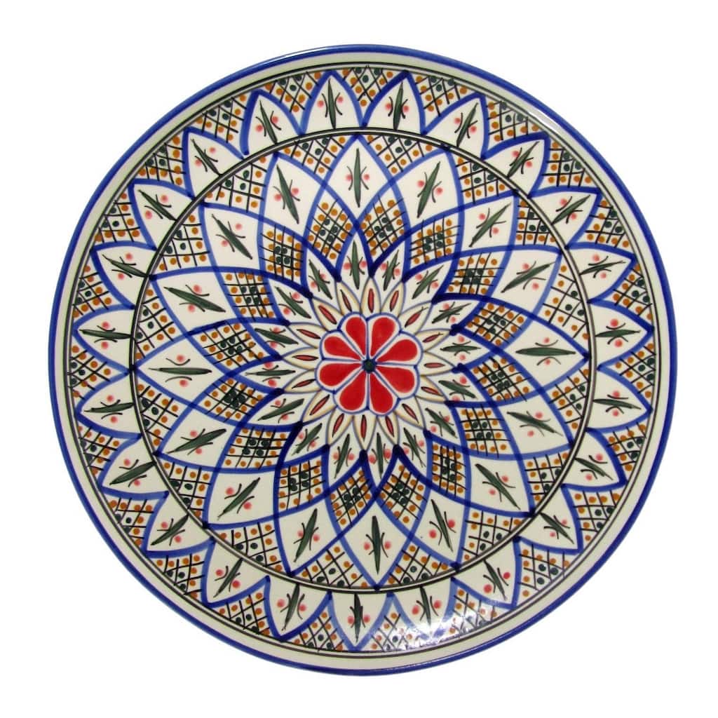 Handmade Round Stoneware Platter (Tunisia)