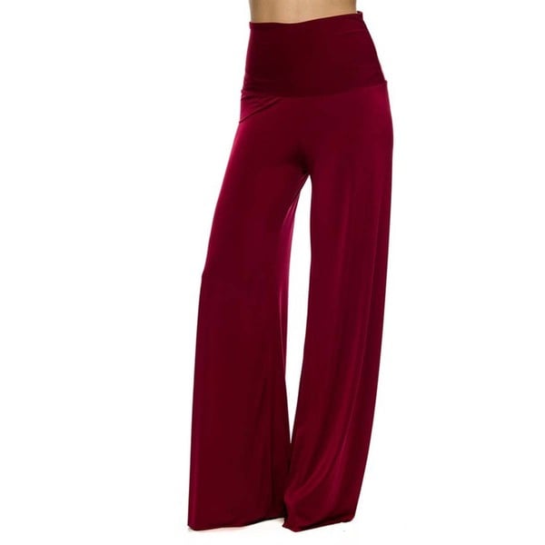 Shop Jed Women's Solid High-waist Wide-leg Super Stretch Palazzo Pants ...