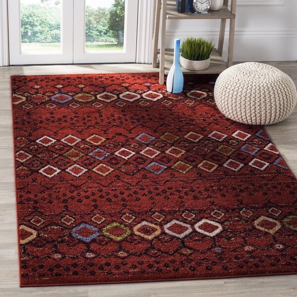 Safavieh Amsterdam Bohemian Terracotta / Multicolored Rug ... (600 x 600 Pixel)