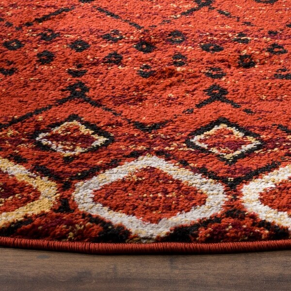Red 49828 VHC Brands Forreston Burlap Star 60 Tree Skirt Diameter