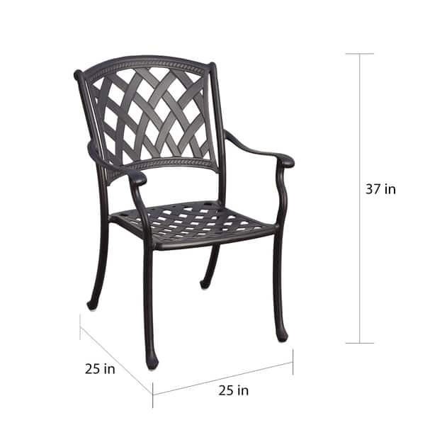 Darlee Ocean View Antique Bronze Cast Aluminum Rectangular 9piece