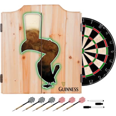 Guinness Dart Cabinet Set with Darts and Board - 20.5" x 3.5" x 24.75"