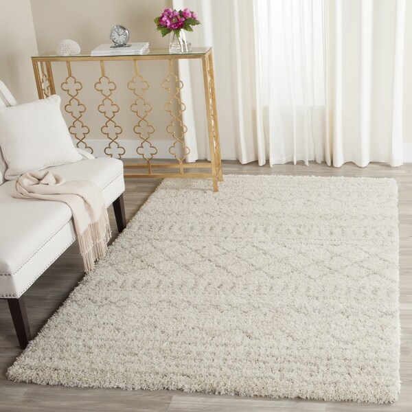 Safavieh Arizona Shag Southwestern Ivory/ Beige Rug 9' x 12' Free