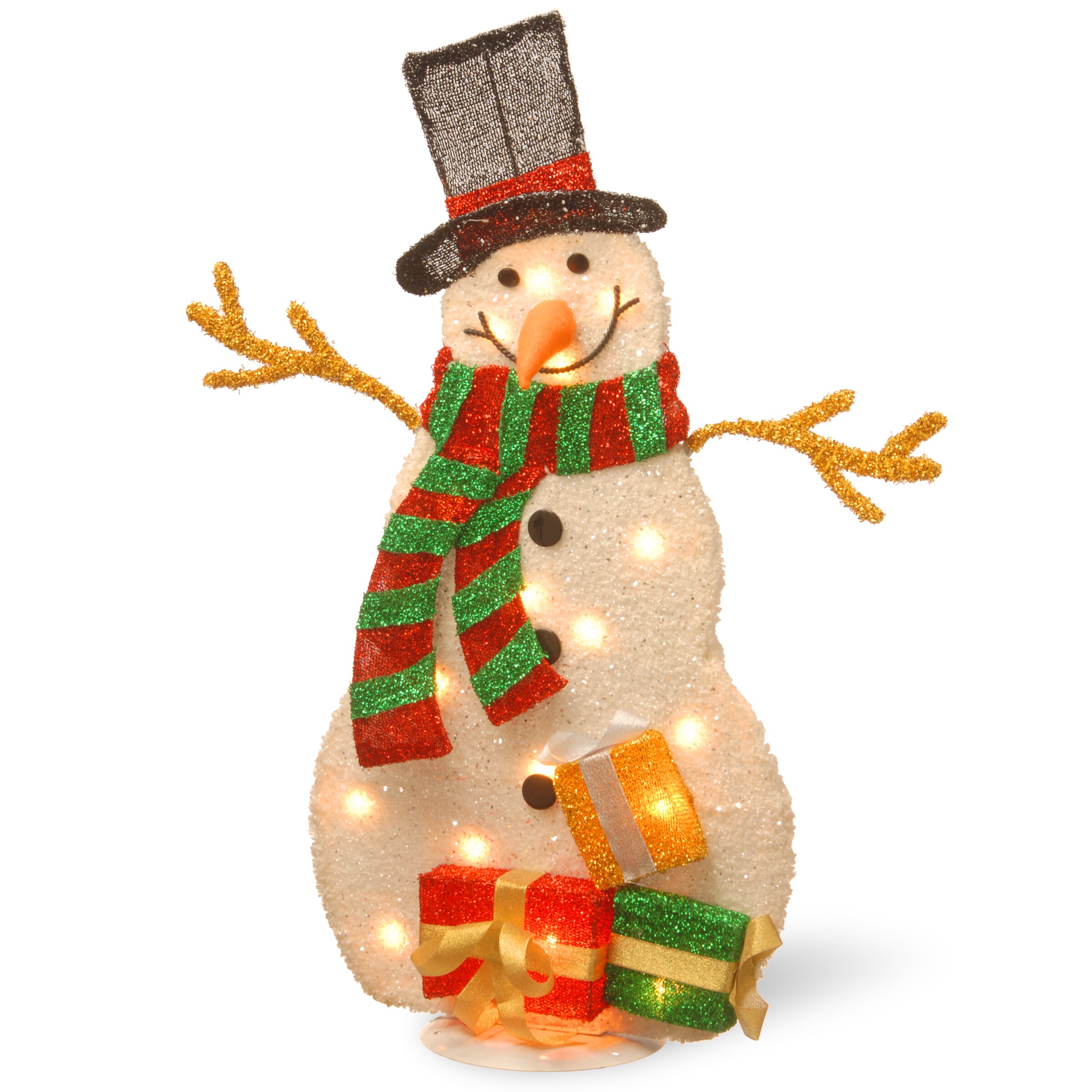 New Solar-Powered Christmas Snowman with Broom with Sleigh Base ~ FREE ...