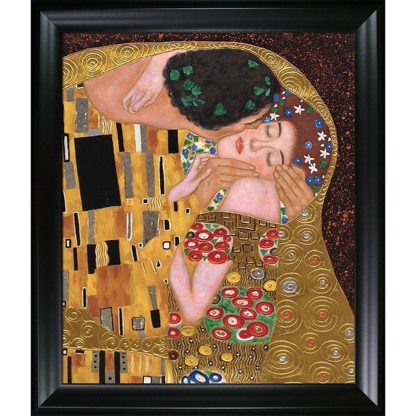 La Pastiche Gustav Klimt 'The Kiss' (Luxury Line) Hand Painted
