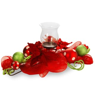 30 inch decorative collection red ribbon single candle holder - Christmas Candle Holders Decorations 30 inch decorative collection red ribbon single candle holder - Christmas Candle Holders Decorations