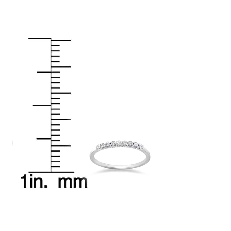 14k White Gold 1/4ct TDW Eco Friendly Lab Grown Diamond Wedding Stackble Ring