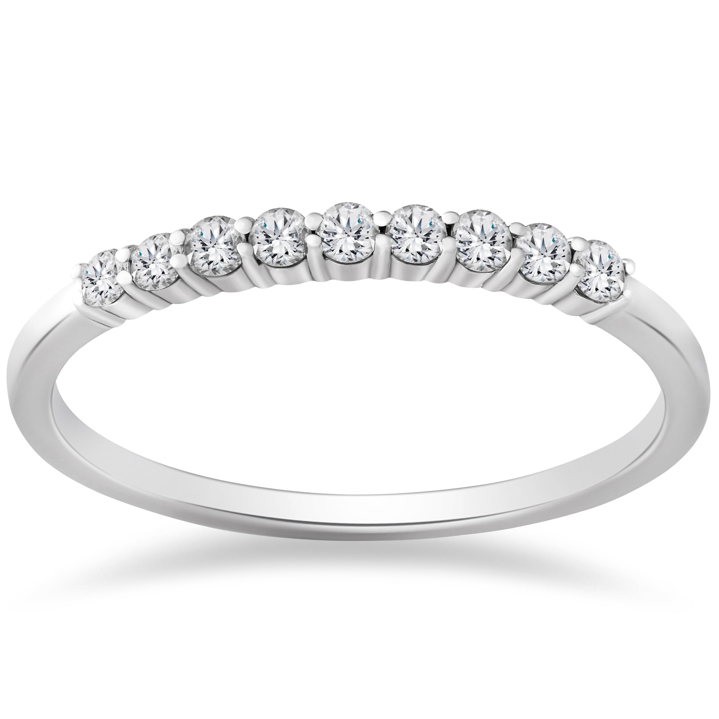 14k White Gold 1/4ct TDW Eco Friendly Lab Grown Diamond Wedding Stackble Ring
