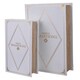White MDF 2-piece Book Box Set - Thumbnail 0