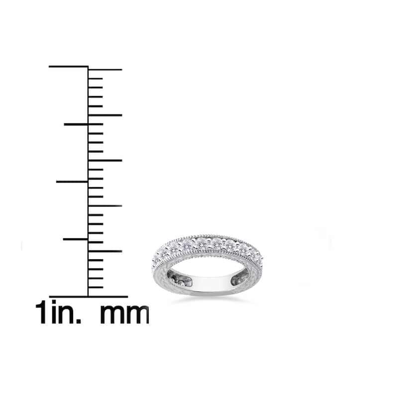 14k White Gold 1/4 ct Eco Friendly Lab Grown Diamond Wedding Stackable Ring