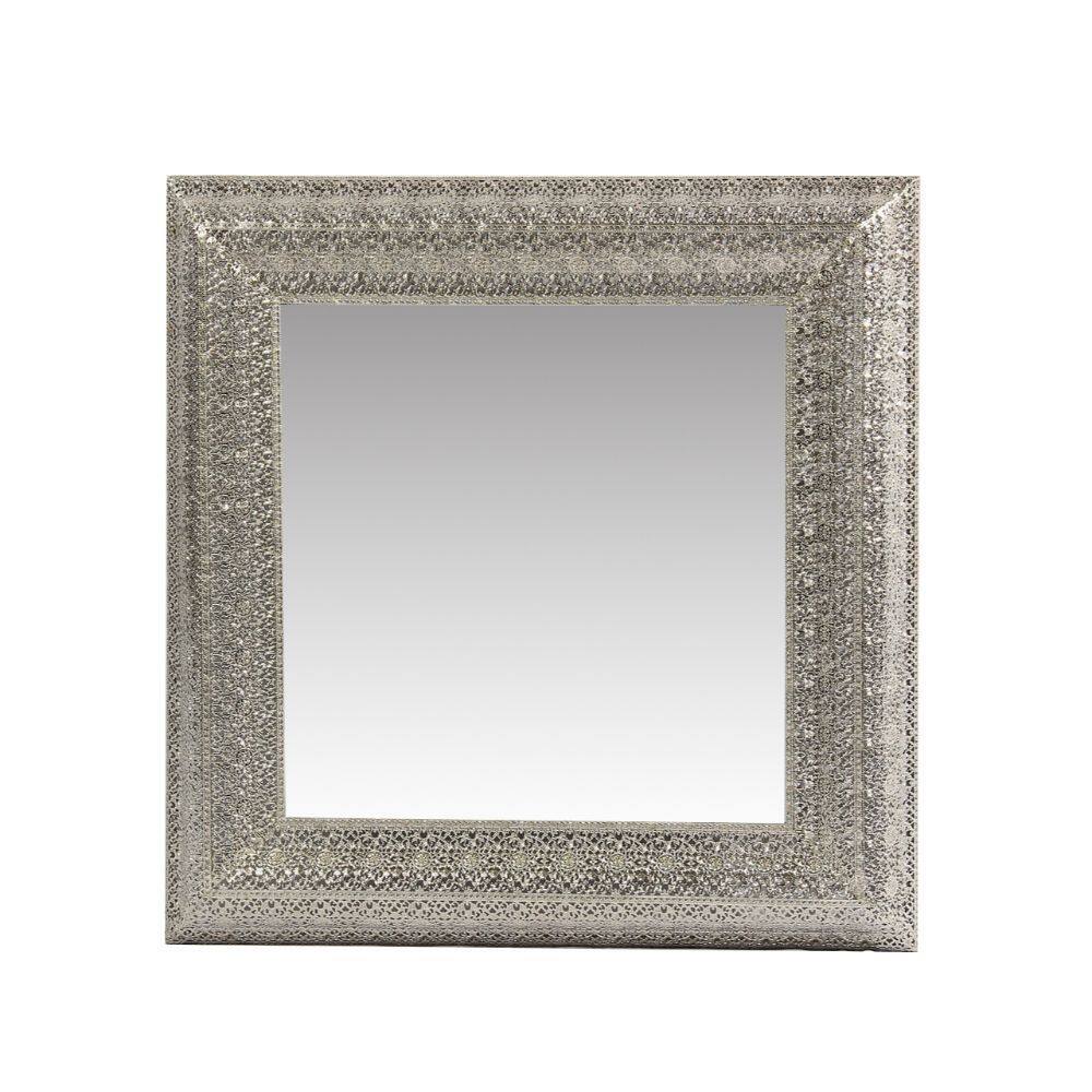Urban Port Sophisticated Silver Metal Framed Wall Mirror