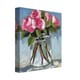 Portfolio Canvas Decor Azra Iqbal 'Pink Roses In Jar Soft' Canvas Wall ...