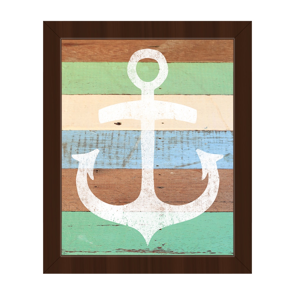 Shop White Anchor Canvas Framed Wall Art Overstock 12653468