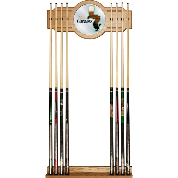 Guinness Stained Wood Cue Rack with Mirror
