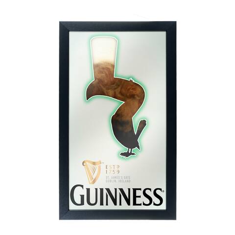 Guinness Framed Mirror Wall Plaque 15 x 26 Inches