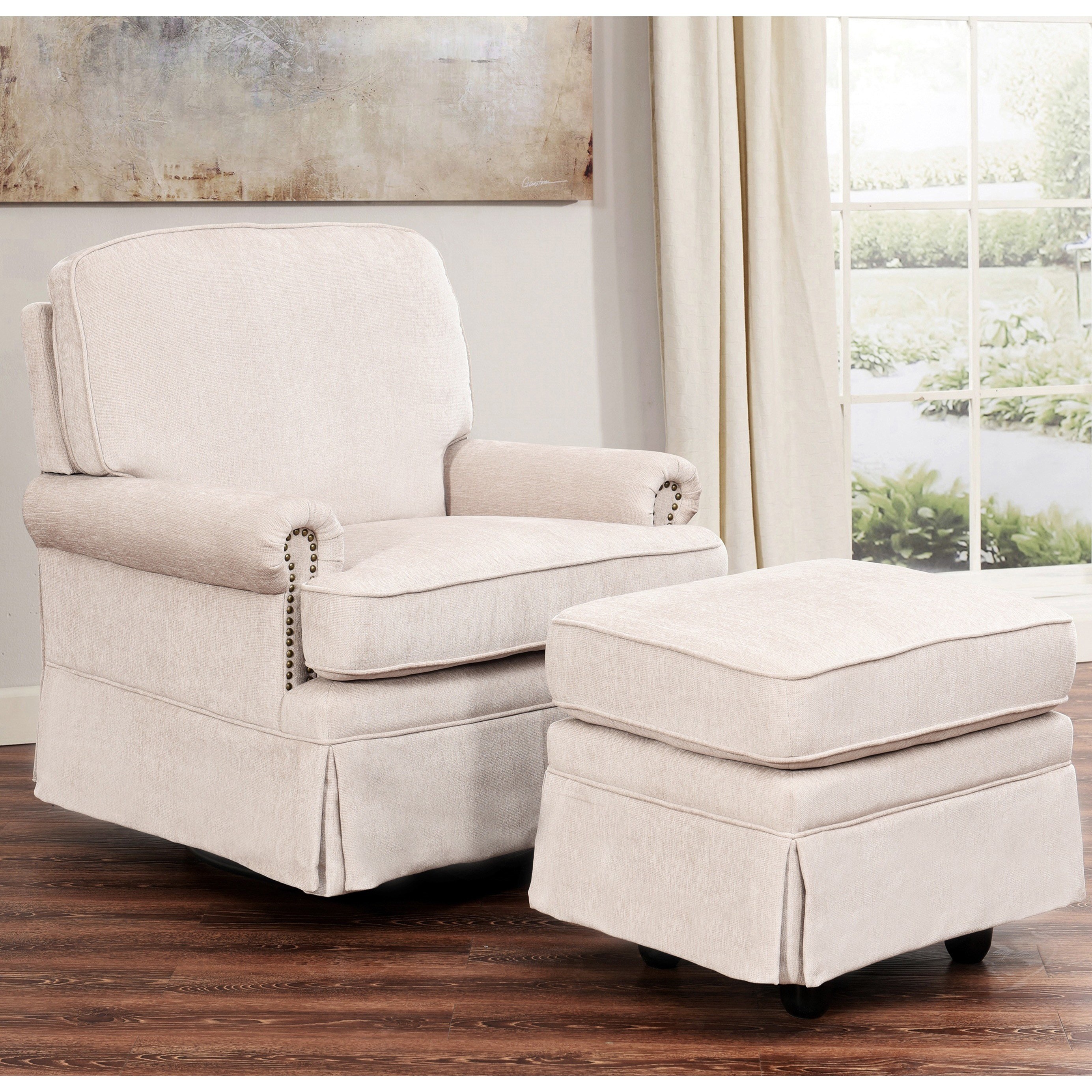 swivel glider chair and ottoman