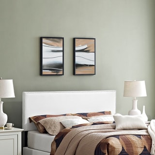 Phoebe White Full Vinyl Headboard
