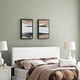 preview thumbnail 1 of 6, Phoebe White Full Vinyl Headboard