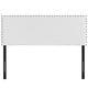 preview thumbnail 4 of 6, Phoebe White Full Vinyl Headboard