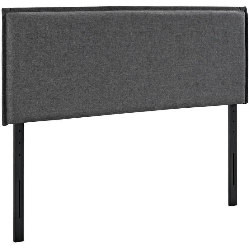 Modway Camille Grey Polyester/Solid Wood Full-size Upholstered Headboard