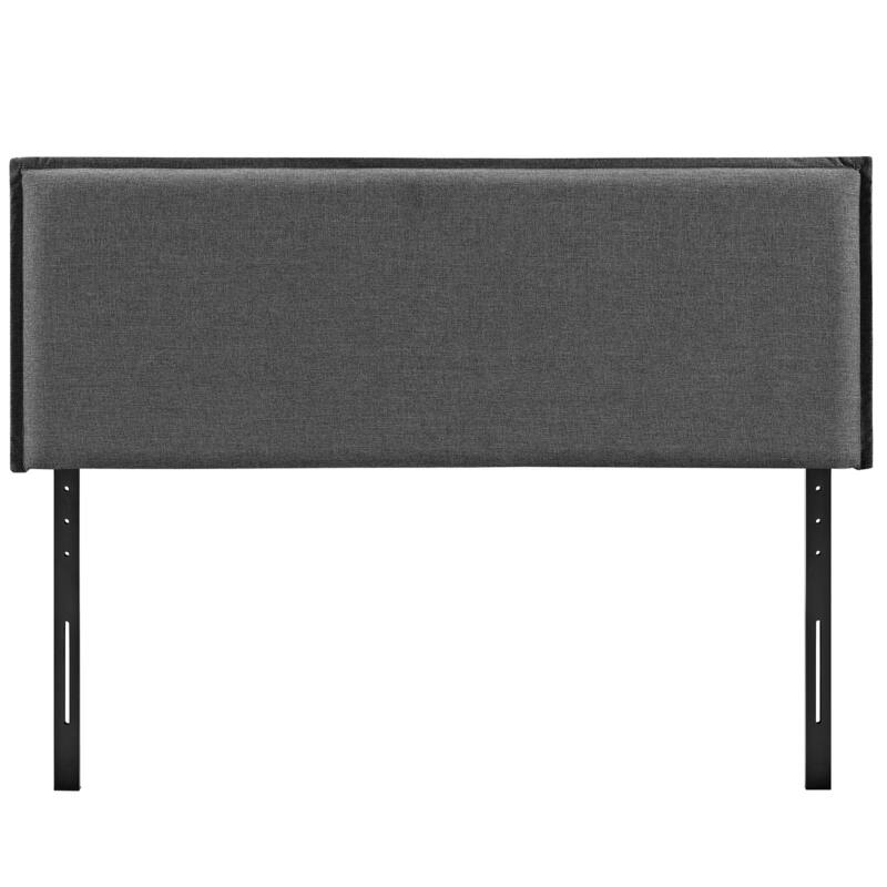 Modway Camille Grey Polyester/Solid Wood Full-size Upholstered Headboard